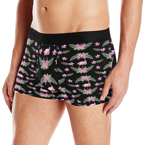 Tropical Flamingo Pattern I Men's All Over Print Boxer Briefs (Model L10)