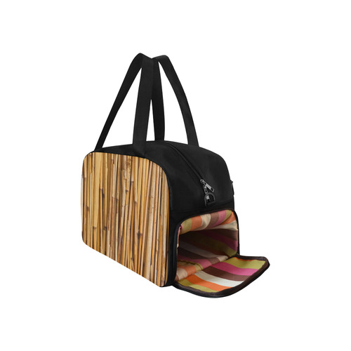 Travel Weekend Overnight Bag Bamboo Fence by Tell3People Fitness Handbag (Model 1671)