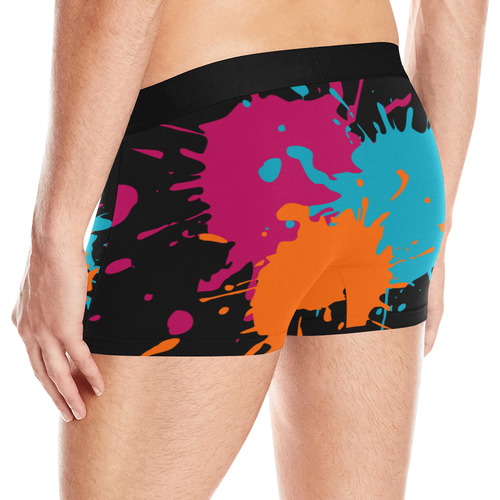 3 Splashes red petrol orange Men's All Over Print Boxer Briefs (Model L10)