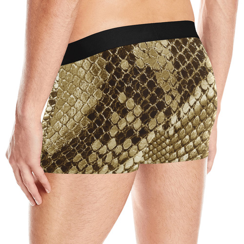 Golden Snakeskin - No snake has to die for it Men's All Over Print Boxer Briefs (Model L10)