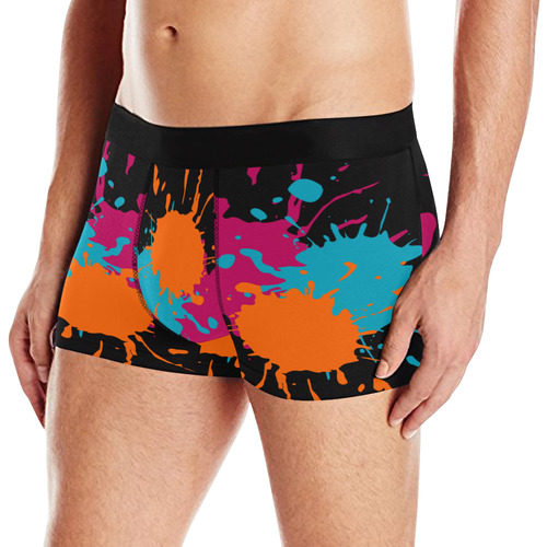 3 Splashes red petrol orange Men's All Over Print Boxer Briefs (Model L10)