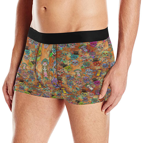 Gothic Sugar Skull Pattern I Men's All Over Print Boxer Briefs (Model L10)