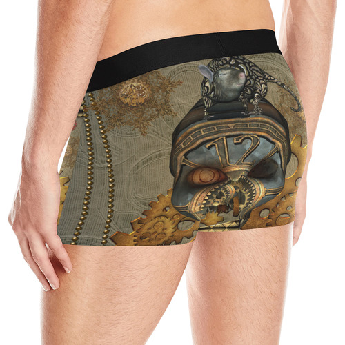Awesome steampunk skull Men's All Over Print Boxer Briefs (Model L10)