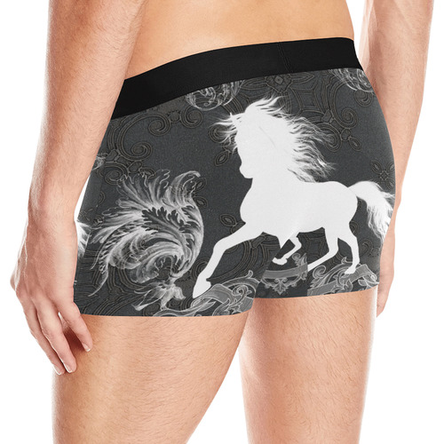 Horse, black and white Men's All Over Print Boxer Briefs (Model L10)