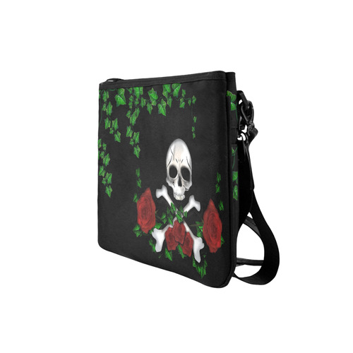 Skull Rose Slim Clutch Bag (Model 1668)