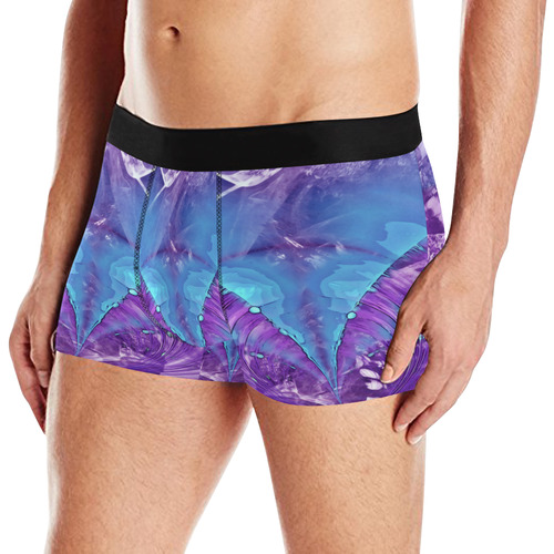 Abstract Fractal Painting - blue magenta pink Men's All Over Print Boxer Briefs (Model L10)