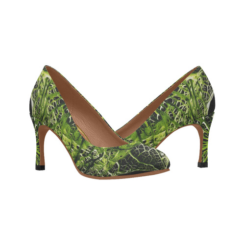 green leaf heels