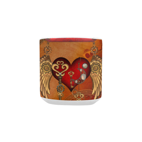 Steampunk, wonderful heart with wings Heart-shaped Mug(10.3OZ)