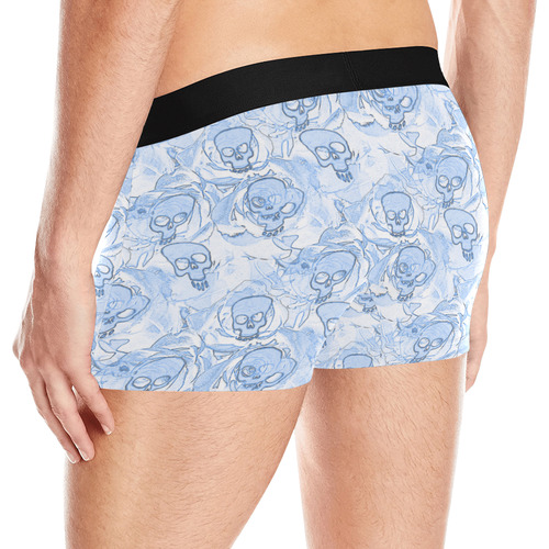 hauted skulls blue Men's All Over Print Boxer Briefs (Model L10)