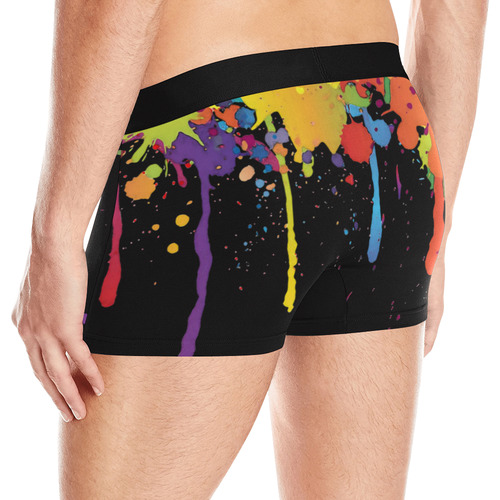 Crazy multicolored running SPLASHES Men's All Over Print Boxer Briefs (Model L10)