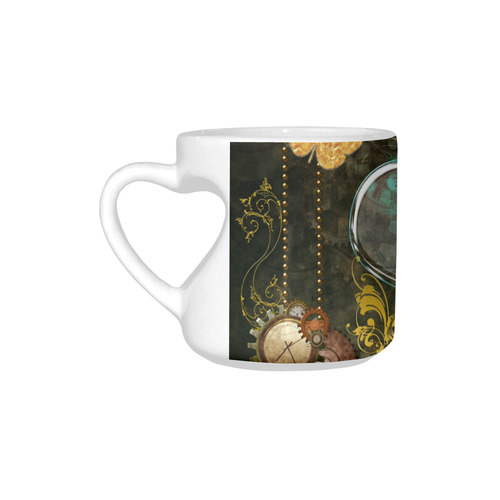 Steampunk, elegant design with heart Heart-shaped Mug(10.3OZ)