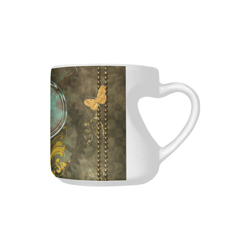 Steampunk, elegant design with heart Heart-shaped Mug(10.3OZ)