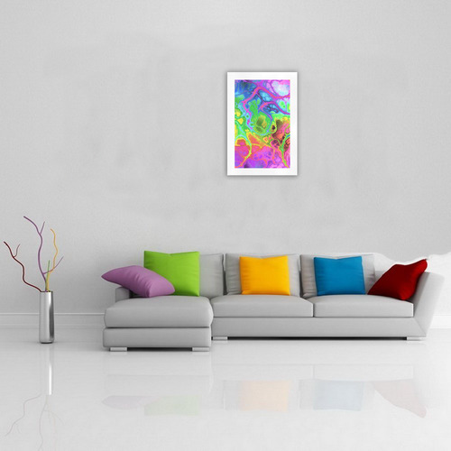 Rainbow Marble Fractal Art Print 19‘’x28‘’