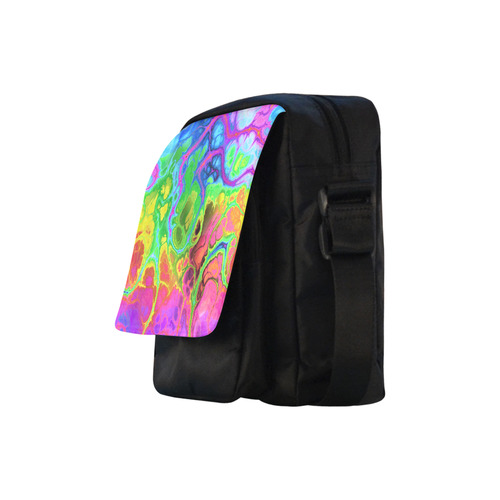 Rainbow Marble Fractal Crossbody Nylon Bags (Model 1633)