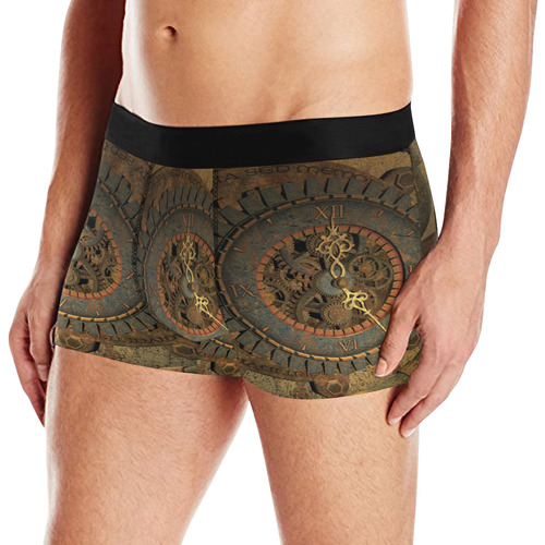 Steampunk, clockwork Men's All Over Print Boxer Briefs (Model L10)