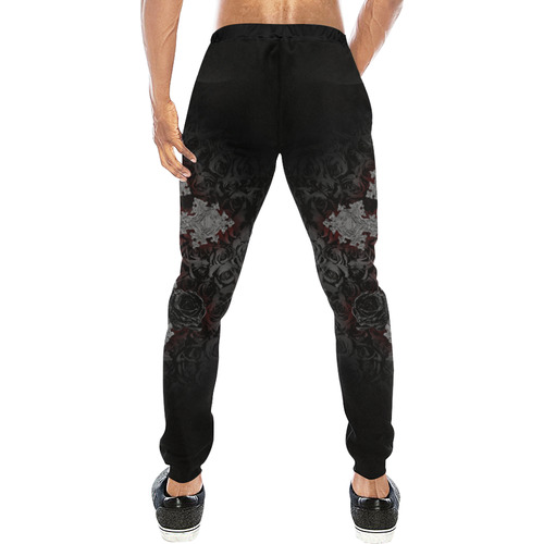 Gothic Cross Men's All Over Print Sweatpants (Model L11)