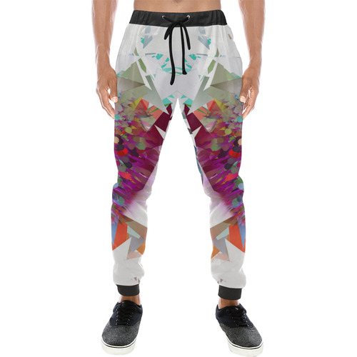 Techno Popart by Nico Bielow Men's All Over Print Sweatpants (Model L11)