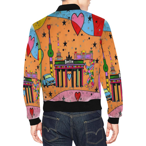 Berlin Popart by Nico Bielow All Over Print Bomber Jacket for Men (Model H19)