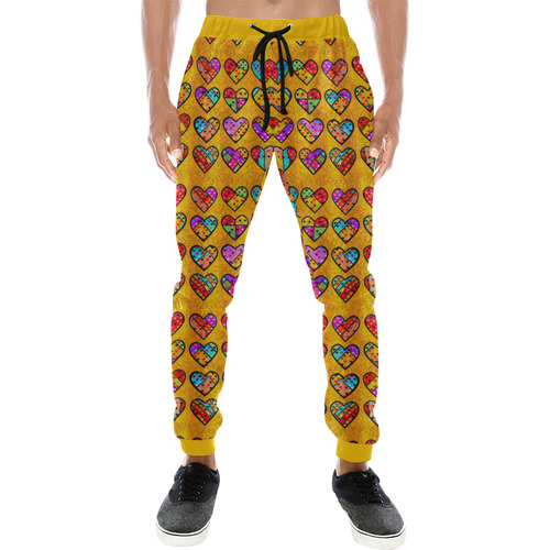 Love Popart by Nico Bielow Men's All Over Print Sweatpants (Model L11)