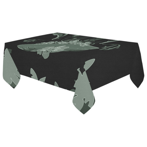 Playing dolphin Cotton Linen Tablecloth 60"x 104"