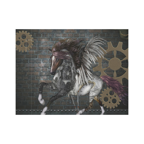 Steampunk, awesome steampunk horse with wings Neoprene Water Bottle Pouch/Medium