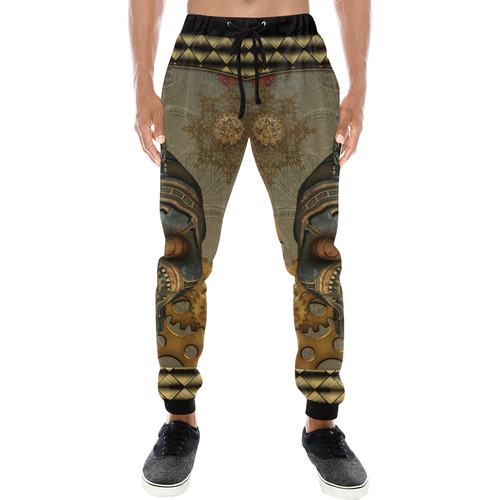 Awesome steampunk skull Men's All Over Print Sweatpants (Model L11)