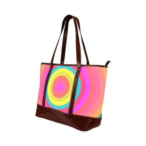 Pink Retro Radial Pattern Tote Handbag (Model 1642)