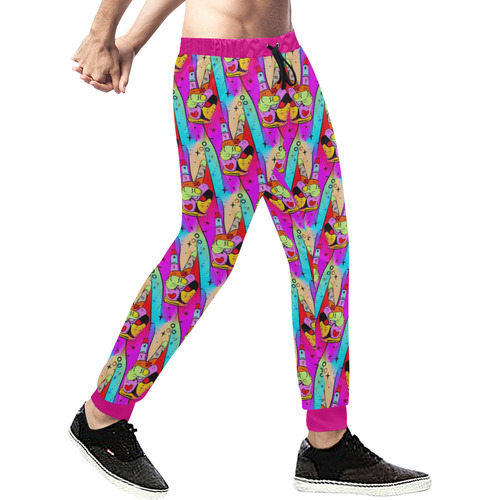 Peace Popart by Nico Bielow Men's All Over Print Sweatpants (Model L11)