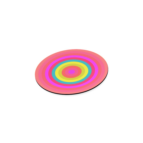 Pink Retro Radial Pattern Round Coaster