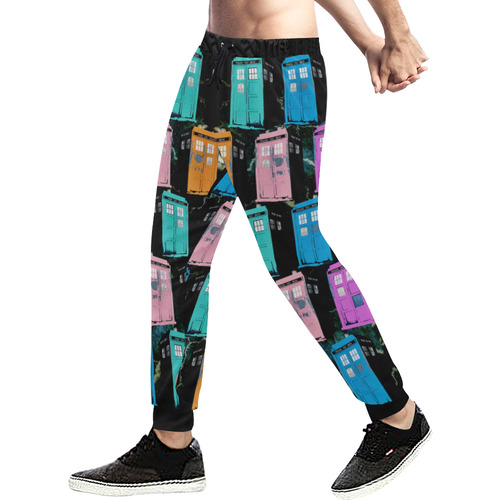 Pop Art time machine Men's All Over Print Sweatpants (Model L11)