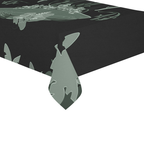 Playing dolphin Cotton Linen Tablecloth 60"x 104"