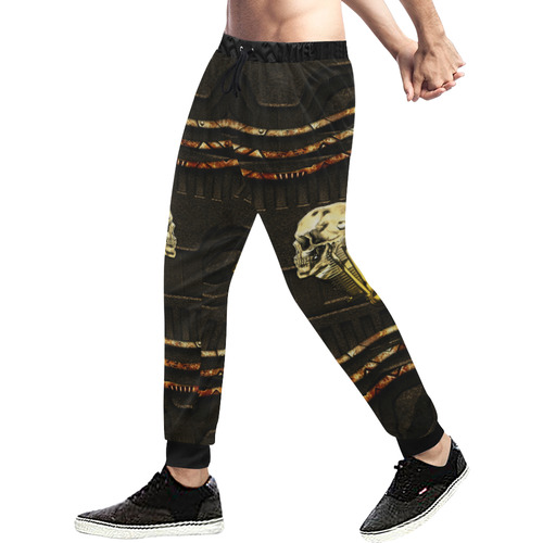 Awesome mechanical skull Men's All Over Print Sweatpants (Model L11)