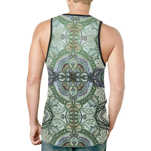 floralie 6 New All Over Print Tank Top for Men (Model T46)