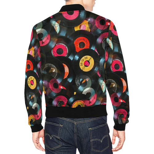 Vinyl Records by Artdream All Over Print Bomber Jacket for Men (Model H19)