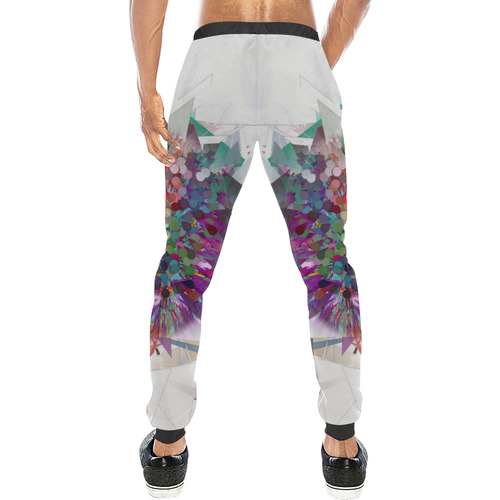 Techno Popart by Nico Bielow Men's All Over Print Sweatpants (Model L11)