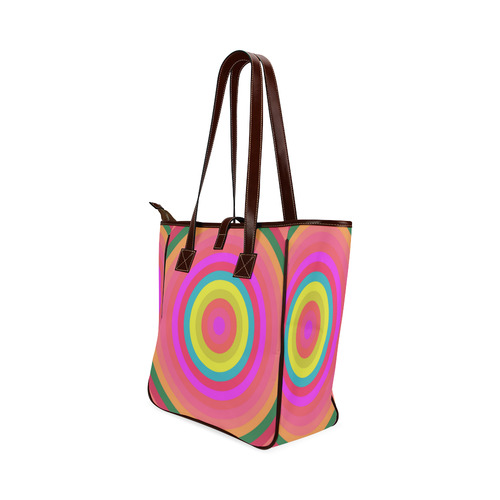 Pink Retro Radial Pattern Classic Tote Bag (Model 1644)