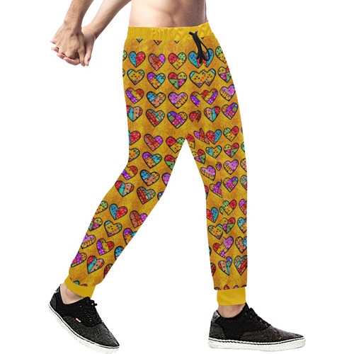 Love Popart by Nico Bielow Men's All Over Print Sweatpants (Model L11)