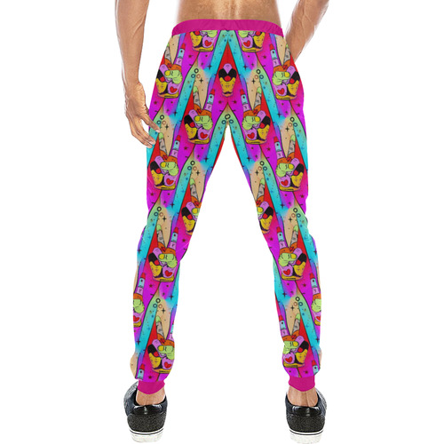 Peace Popart by Nico Bielow Men's All Over Print Sweatpants (Model L11)