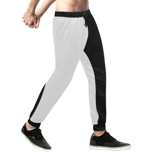 Black & White Men's All Over Print Sweatpants (Model L11)