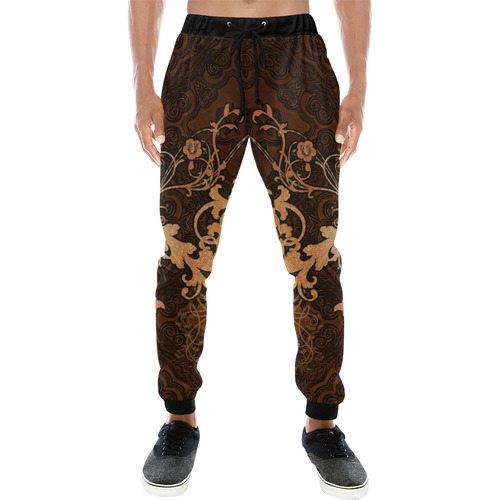 Floral design with crow