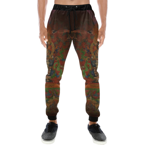 Tibetan Buddhism Mahakala Men's All Over Print Sweatpants (Model L11)