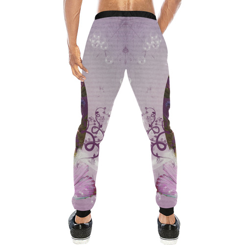 Sport, surfing in purple colors Men's All Over Print Sweatpants (Model L11)