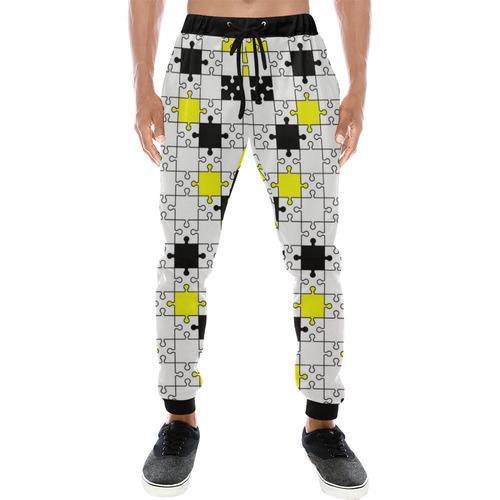 puzzle fun C Men's All Over Print Sweatpants (Model L11)