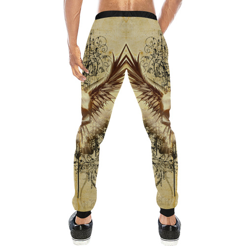 Amazing skull, wings and grunge Men's All Over Print Sweatpants (Model L11)