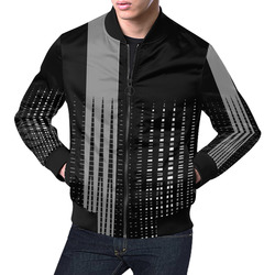 Tricolor Fences All Over Print Bomber Jacket for Men (Model H19)