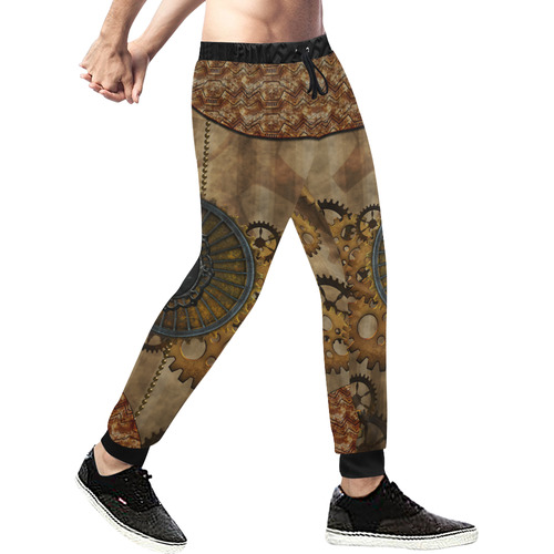 Steampunk, elegant, noble design Men's All Over Print Sweatpants (Model L11)