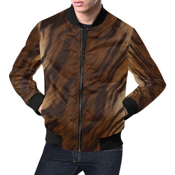 Fur All Over Print Bomber Jacket for Men (Model H19)
