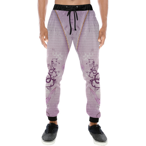 Sport, surfing in purple colors Men's All Over Print Sweatpants (Model L11)