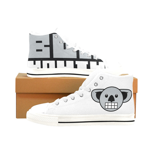 Boxmouth koala Men’s Classic High Top Canvas Shoes /Large Size (Model 017)