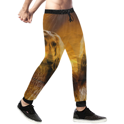 Dog Afghan Hound Men's All Over Print Sweatpants (Model L11)